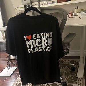 Black Graphic T-Shirt with Bold Text